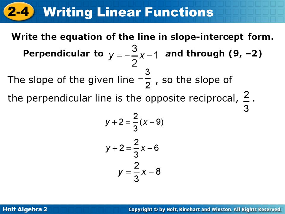 Find the Equation of a Line Given That You Know a Point on the Line And Its Slope